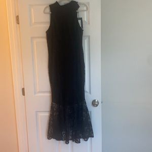 Black slight high low gown